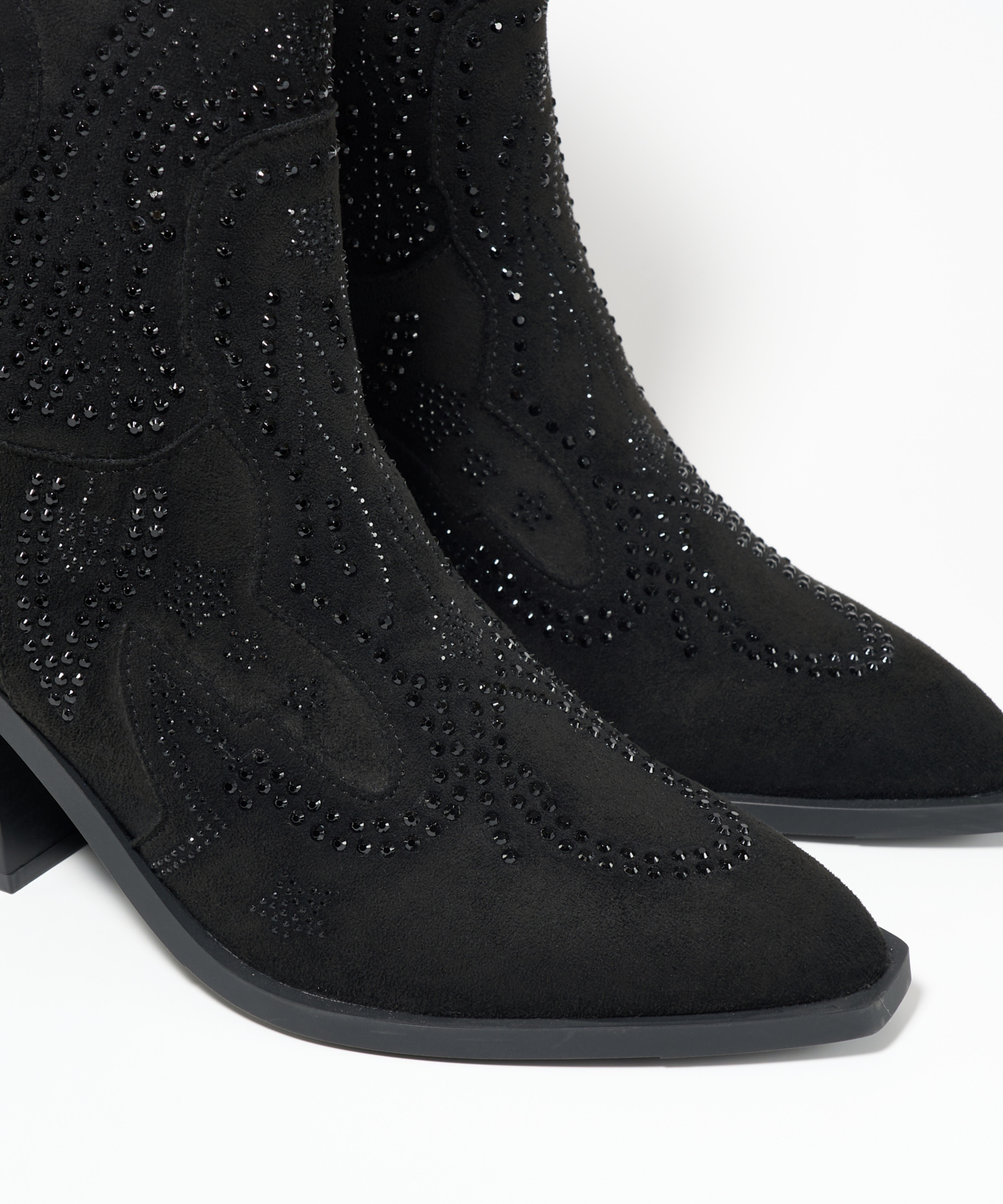 Botins cowboy salto strass image number null